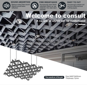 Kingman sợi polyester gạch Trần tấm âm thanh hấp thụ âm thanh văn phòng thương mại lưới - Product Image 4