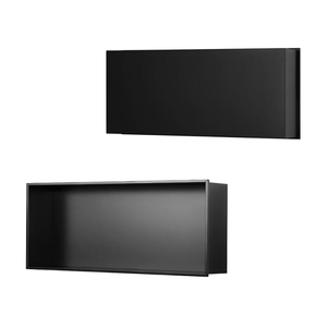 Nicho de ducha de acero inoxidable 304, negro mate, resistente al agua, LED, montaje en esquina, estante de baño para Hotel, almacenamiento de pared moderno - Product Image 5