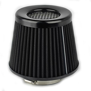 Filtre à air haute performance pour voiture 76MM, tête de champignon noire, pour mise à niveau et rétrofit, avec collier de serrage inclus - Product Image 5