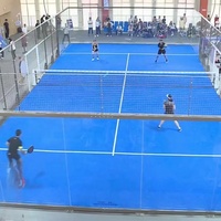 Özelleştirilebilir Renkli Açık Hava Sporları Panoramik Padel Kortu Çelik ve Cam Tenis Kortu Ekipmanları SSG Marka Model SUPER100