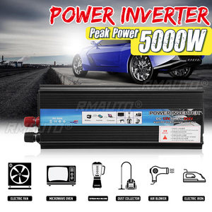 อินเวอร์เตอร์รถยนต์ 12V 220V 5000W แบบ Modified Sine Wave สำหรับพลังงานแสงอาทิตย์ แปลงแรงดันไฟฟ้า 12V/24V DC เป็น 110V/220V - Product Image 1