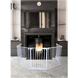 Barrière <span class=keywords><strong>de</strong></span> sécurité pour bébé pliable à 5 panneaux, auto-fermante, portable, en métal, autoportante, barrière <span class=keywords><strong>de</strong></span> protection contre les chutes, barrière <span class=keywords><strong>de</strong></span> sécurité ignifuge - Product Image 3
