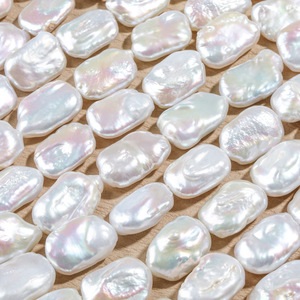 Perlas Sueltas de Agua Dulce Naturales, Rectangulares, Barrocas, de Luz Intensa, Suministradas Directamente por el Fabricante, para Joyería Hecha a Mano - Product Image 1