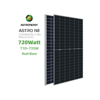 Panneaux solaires Tier 1 Astronergy 720W N-Type à demi-cellules ASTRO N8 CHSM66N Module bifacial double verre