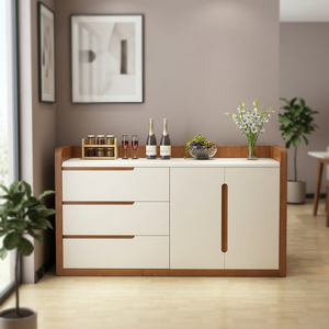 Elegant Modern Minimalist Handmade Solid Wood <b>Sideboard</b> with Large Capacity for Living Room Apartment - Product Image 3