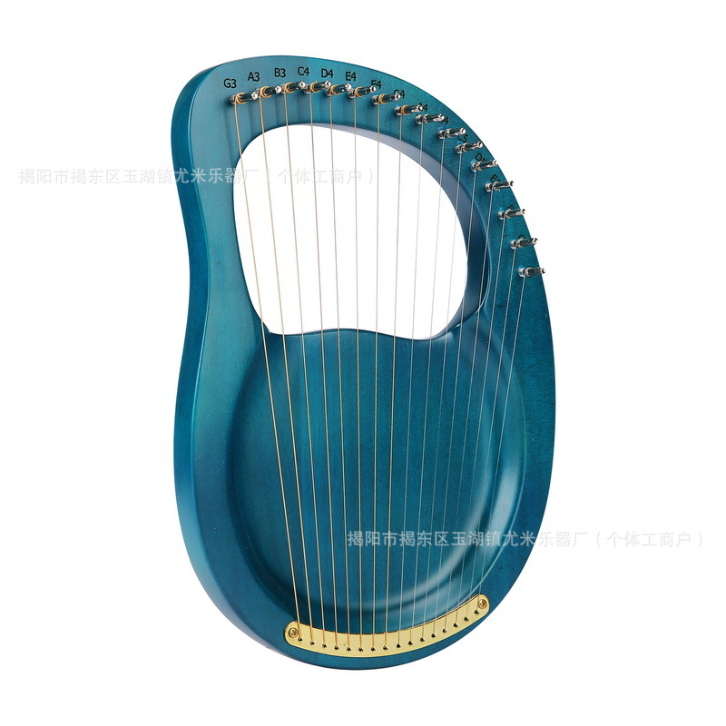 Placa de 16 cuerdas - acabado negro azulado