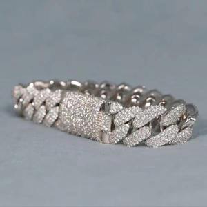 VVS Moissanite 925 Sterling <b>Silver</b> Plated <b>Bracelet</b> Custom <b>Charm</b> Wedding Jewelry Luxury Sparkling Stone Gift Accessory - Product Image 3