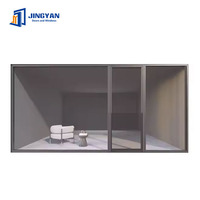 Fenêtre à battant double vitrage en verre trempé, ignifuge et coupe-vent, design moderne, certifiée Energy Star pour hôtel et salle de bain