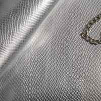 Tissu en cuir imitation écaille de serpent recyclé, cuir artificiel en PVC PU pour vêtements