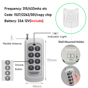 รีโมทคอนโทรลไร้สายแบบคัดลอกความถี่ 315 433mhz สำหรับระบบอัตโนมัติภายในบ้าน ปรับแต่งได้ตามต้องการ ขายส่ง - Product Image 3