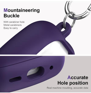 Oferta de Black Friday para Fundas de Airpods 1 2 3 4 Pro 3, Funda Protectora de Silicona Transparente de TPU Suave Antiarañazos con Hebilla - Product Image 5