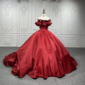 Elegante Vestido Rojo de Fiesta con Lazo para Eventos Nocturnos y Bailes de Graduación para Mujer, Jancember 9717-1 - Product Image 3