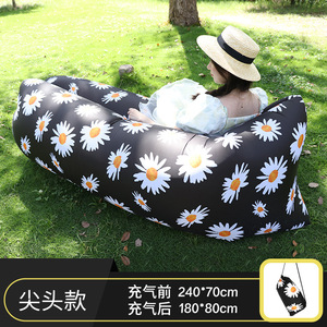 Modern Style Portable Foldable Inflatable <strong>Sofa</strong> Lazy <strong>Air</strong> <strong>Bed</strong> with Pillow Style for Bedroom &amp; Living Room Outdoor Use - Product Image 4