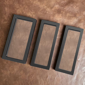 Kotak kemasan <span class=keywords><strong>film</strong></span> PE mewah grosir pabrik kotak hadiah jam tangan tampilan plastik kualitas transparan hitam - Product Image 6