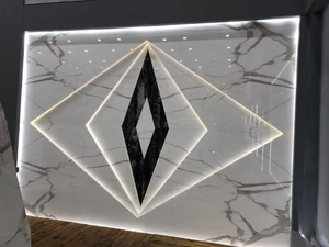 แผ่นหินอ่อนสีขาว Carrara อิตาลีขัดเงาดีไซน์ทันสมัยกันน้ำสำหรับห้องครัววิลล่าโรงแรมอพาร์ทเมนต์สำนักงานอาคารกราฟิก - Product Image 4