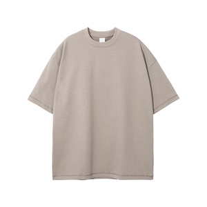 T-shirt Homme Épais en Polyester/Coton à Épaules Tombantes, Respirant, Écologique, Anti-rétrécissement, Décontracté, en Tissu Tricoté Premium, Vierge - Product Image 1