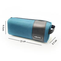 Nouveauté, trousse à crayons en cuir PU souple de haute qualité, grande capacité, pour l'école et le bureau, personnalisable