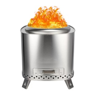 Estufa de exterior sin humo para el hogar, económica y personalizada para fuegos de leña, hoguera portátil para patio, mesa ardiente, chimenea de madera - Product Image 1
