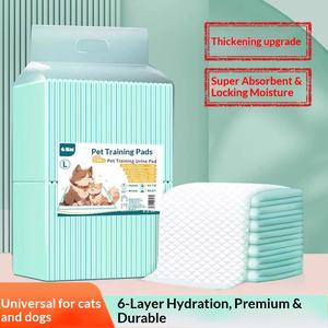 Coussinets absorbants pour chiots, couches pour animaux de compagnie, fournitures pour animaux de compagnie, apprentissage de la propreté, désodorisant, absorbant, épaissi, 100 pièces, coussinets jetables - Product Image 3