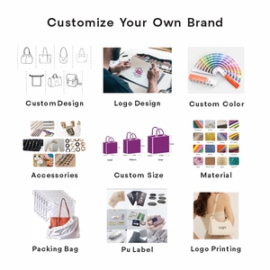 Bolso de lona personalizado al por mayor bolso de hombro de gran capacidad para mujer bolsos de compras reutilizables con logotipos - Product Image 2