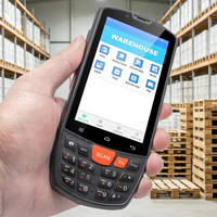 PDA industriel robuste avec Android 15, lecteur NFC 4G, scanner de codes-barres mobile, communication RFID, collecteur de données portable, PDA