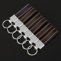 Accessoires de voiture en gros à la mode, adaptés à toutes les marques de voitures, porte-clés en métal et cuir, chaîne de clés de voiture
