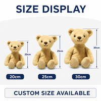 Boneka Beruang Plush Kustom Langsung dari Pabrik, Berdasarkan Desain OEM ODM, Boneka Karakter Isi Dakron untuk Merek IP Asli