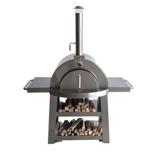 Sang trọng thép không gỉ gỗ than đốt thép không gỉ Lò nướng bánh Pizza để sử dụng nhà - Product Image 2