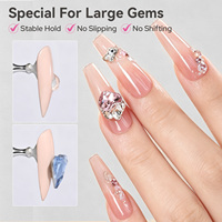 BORN PRETTY Colle Gel Adhésive Super Forte pour Strass en Tube, Gel Sculptant 3D Sans Résidu, Colle à Ongles Transparente à Pointe de Précision pour Grandes Pierres Précieuses