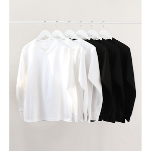 <span class=keywords><strong>T</strong></span>-<span class=keywords><strong>shirt</strong></span> unisexe à manches longues et <span class=keywords><strong>col</strong></span> en <span class=keywords><strong>V</strong></span>, 250 grammes, 100% coton, blanc et <span class=keywords><strong>noir</strong></span>, personnalisé par le fabricant MT2492 - Product Image 1