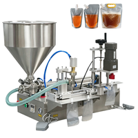 Machine de remplissage semi-automatique de précision ±0,5 % pour sachets souples (huile, jus, mayonnaise) pour l'emballage alimentaire et des boissons