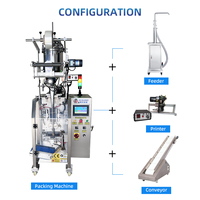 Machine d'emballage liquide à scellage arrière pour pâte d'arachide, sauce d'arachide, sauces épaisses, mayonnaise, avec pompe de surpression