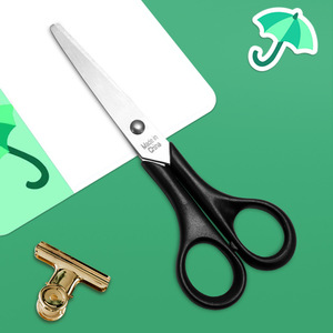 Stainless Steel Office Scissors Black Handle Household Craft Scissors For Unpacking Express Parcels And Students Use Made In - Product Image 3