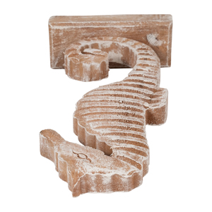 Scultura di Cavalluccio Marino in Legno 12 Pollici con Finitura Anticata, Ornamento Decorativo per la Casa - Product Image 6
