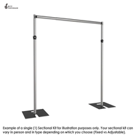Nouvelle Conception Certifiée : Système de Support Télescopique en Aluminium pour Rideaux et Toiles de Fond de Mariage, Idéal pour la Décoration et les Événements, Réglable