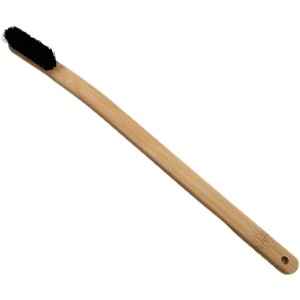 Bamboo Handle Bristle <b>Wheel</b> <b>Brush</b> For Car Tire And Engine <b>Cleaning</b> Multi Functional Crevice Tool - Product Image 2