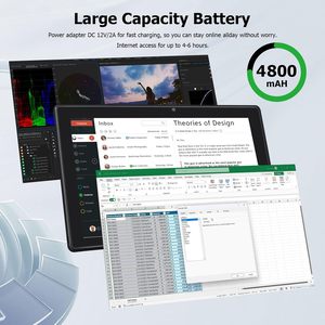 10.1 "Intel N100 Tablet pc-<span class=keywords><strong>windows</strong></span> 11, 8GB RAM, 64GB SSD, IPS màn hình cảm ứng, tuổi thọ pin dài - Product Image 5