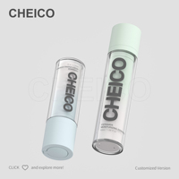 Flacon pompe sans air rond vide pour cosmétiques liquides, flacon de lotion pour soins de la peau avec logo personnalisable