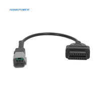 Reemplazo del adaptador de cable de diagnóstico de 6 pines a 16 pines para CAN AM MOTO ATV UTV motocicleta bicicleta OBD2 adaptador
