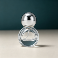 Flacon de parfum vide en verre rond de 15 ml avec col serti, pour vaporisateur, emballage cosmétique, logo personnalisé, vente en gros