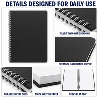 Vente flash - Cahier à spirales A5 mignon et coloré avec des pages lignées, imprimé de dessins animés pastel kawaii, durable, pour l'école et les études