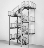 Escalier moderne en acier en spirale personnalisable préfabriqué pour usage intérieur