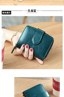 Dompet Pendek Kulit Sapi Asli Andong dengan Resleting untuk Wanita dan Remaja Putri, Tas Clutch Modis, Banyak Kantong, Tempat Koin dan Kartu