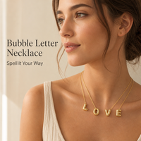 Collier à lettres bulles, pendentif initial personnalisé, collier à breloques gonflées, cadeau DIY pour elle, bijoux pour femme
