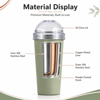 Gobelet isotherme sous vide 24 OZ 700ML pour café, bière et boissons, réutilisable, 500ML 18oz, tasse à café 2026, personnalisation du logo