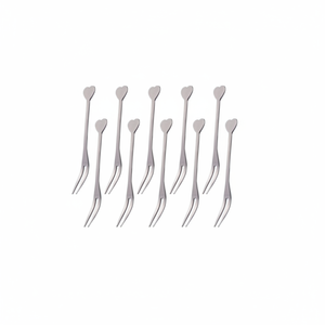 Fourchette cuillère en métal avec manche en forme de cœur fourchette à dessert avec logo personnalisé fourchette en acier inoxydable à vendre - Product Image 1