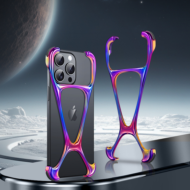 Boneruy M06+ Aluminum Alloy Frameless Multi-Color Phone Case Metal Mobile Phone Cover for iPhone 14Pro Max 15 15Pro 15 Pro Max