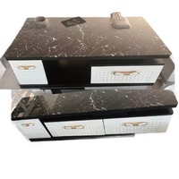 Meuble TV multifonctionnel en bois de luxe moderne pour salon, couleur crème, avec rangement intégré et table basse, mobilier de maison