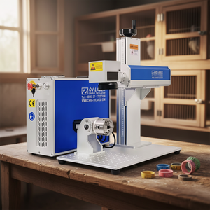 Máquina <span class=keywords><strong>de</strong></span> Marcado Láser <span class=keywords><strong>de</strong></span> Fibra Raycus 30W para Anillos <span class=keywords><strong>de</strong></span> Paloma y Joyería con Rotatorio - Product Image 1