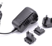 Adaptateur secteur 12V 2A 24W, alimentation à découpage AC/DC universelle avec prise murale interchangeable pour caméra CCTV, DVR, NVR